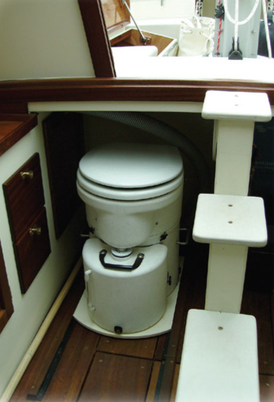 boatinstallation composting toilet