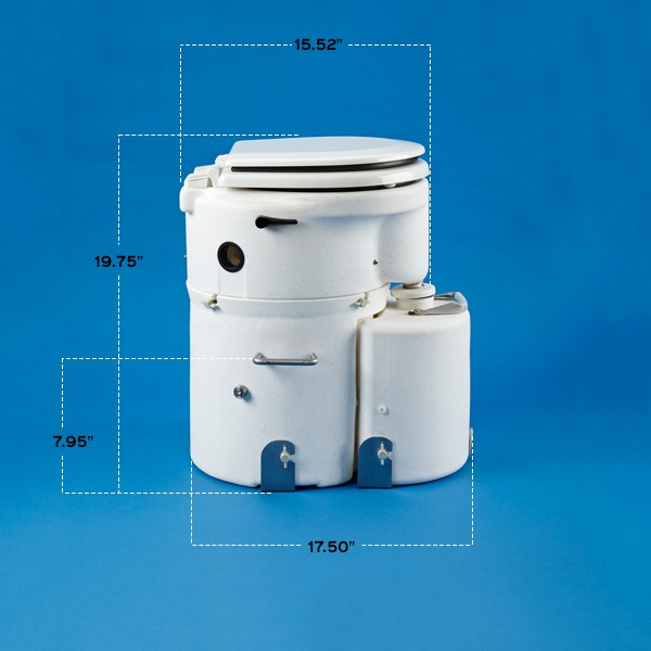 Details & Dimensions - Air Head Composting Toilet | For Boats, RVs & Cabins